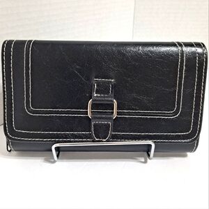 New White Stag Elegant Black Leather Organizer Wallet